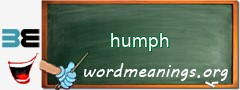 WordMeaning blackboard for humph